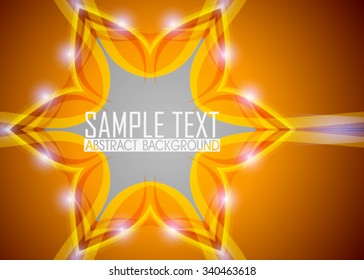 Orange abstract background illustration. Ready for work with banner, site or business card. Orange wallpaper.