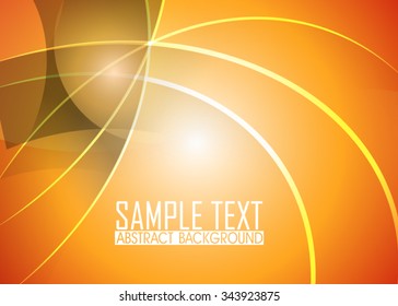 Orange abstract background illustration. Template for business card or banner.
