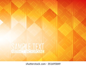Orange abstract background illustration. Template for business card or banner 