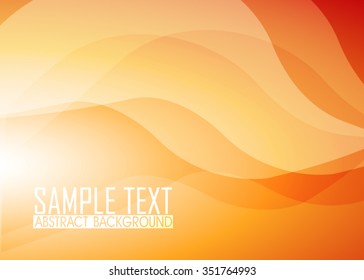 Orange abstract background illustration. Template for business card or banner 