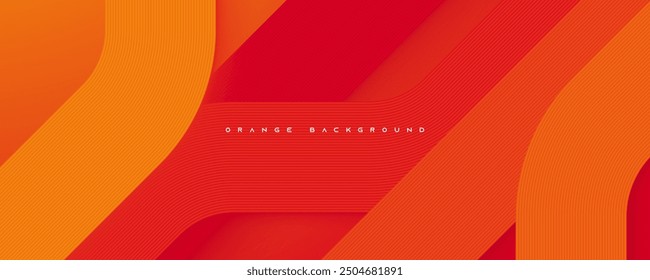 Vector de diseño de textura de líneas de capas de fondo abstracto naranja