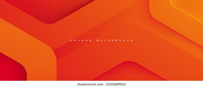 Orange abstract background layers lines texture design vector