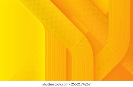 Orange abstract background layers lines texture design vector