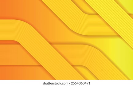 Orange abstract background layers lines texture design vector