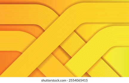 Orange abstract background layers lines texture design vector