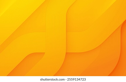 Orange abstract background layers lines texture design vector