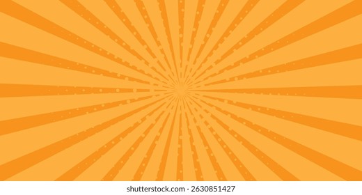 fundo abstrato laranja com luz de explosão solar. estrela laranja com meio-tom. raio solar fundo retro com flash. vetor