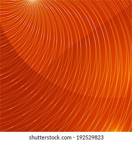 Orange abstract background with lines pointing to the center, place for your text 