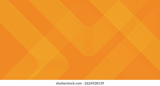 Orange abstract background. Minimal pattern. Vibrant gradient geometric lines. Modern design. Suit for banner, cover, business, flyer, poster, website, brochure, corporate