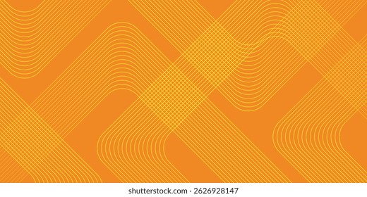 Orange abstract background. Minimal pattern. Vibrant gradient geometric lines. Modern design. Suit for banner, cover, business, flyer, poster, website, brochure, corporate