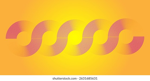 Orange abstract background. Minimal pattern. Vibrant gradient geometric lines. Modern design. presentation