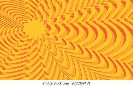 orange abstract background in op art style
