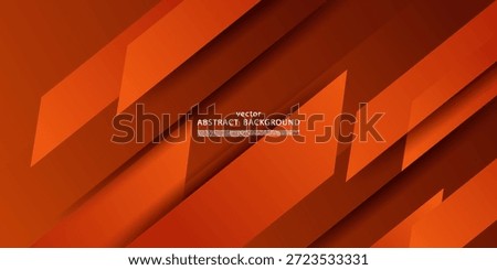Orange abstract background with overlapping paper arrow pattern. Vector eps10