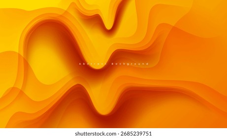 plano de fundo abstrato laranja com sobreposição de formas onduladas. adequado para design da web, postagens de mídia social, apresentações e papel de parede da área de trabalho com formas em camadas fluindo.
