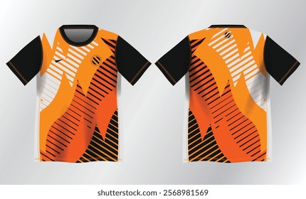 orange abstract background pattern for sport jersey design mockup