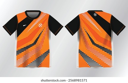 orange abstract background pattern for sport jersey design mockup