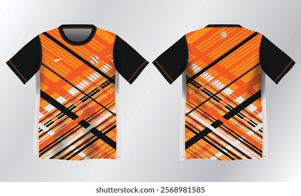 orange abstract background pattern for sport jersey design mockup