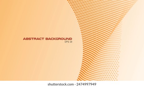 Orange abstract background with polkadot pattern for backdrop or presentation