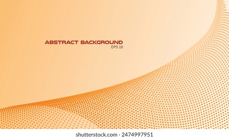Orange abstract background with polkadot pattern for backdrop or presentation