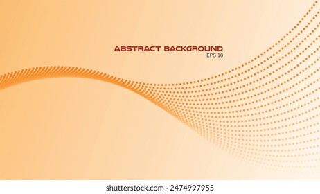 Orange abstract background with polkadot pattern for backdrop or presentation