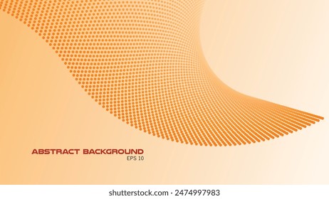 Orange abstract background with polkadot pattern for backdrop or presentation