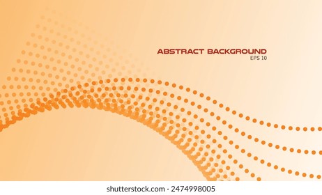 Orange abstract background with polkadot pattern for backdrop or presentation