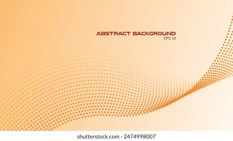 Orange abstract background with polkadot pattern for backdrop or presentation