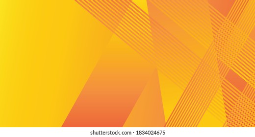 Orange abstract background for presentation design with line stripes decoration. Modern corporate concept vector design