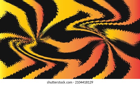 orange abstract background with psychedelic style