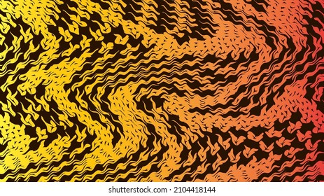 orange abstract background with psychedelic style