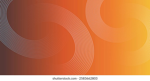 Orange abstract background with shining geometric lines. modern shiny colors

