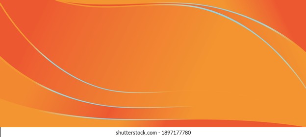 Orange abstract background with shiny lines