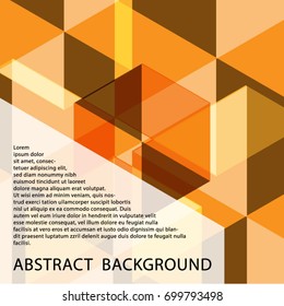 orange abstract background with space for add text 3d vector design