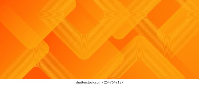 Fundo abstrato laranja com formas quadradas. Elementos de design geométrico. Formas dinâmicas. Conceito moderno. 