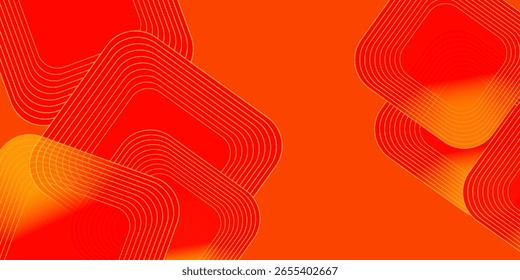 Fundo abstrato laranja com formas quadradas. Elementos de design geométrico. Formas dinâmicas. Conceito moderno. Terno para brochura, folheto, banner, corporativo, capa, site, cartaz. Ilustração vetorial