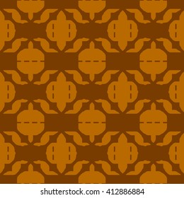 Orange abstract background, striped textured geometric seamless pattern