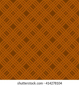 Orange abstract background, striped textured geometric seamless pattern