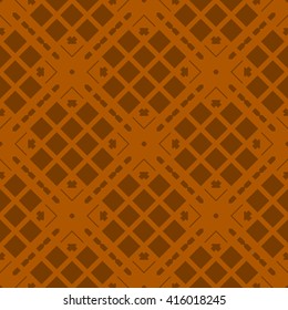 Orange abstract background, striped textured geometric seamless pattern