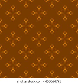 Orange abstract background, striped textured geometric seamless pattern
