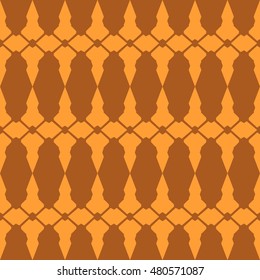 Orange abstract background, striped textured geometric seamless pattern