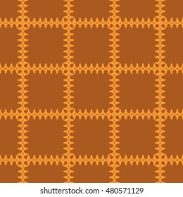 Orange abstract background, striped textured geometric seamless pattern