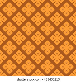 Orange abstract background, striped textured geometric seamless pattern