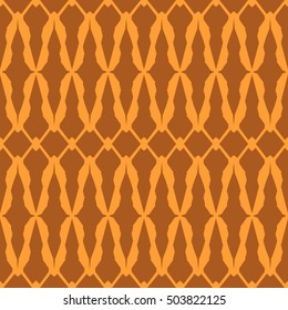 Orange abstract background, striped textured geometric seamless pattern