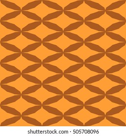 Orange abstract background, striped textured geometric seamless pattern