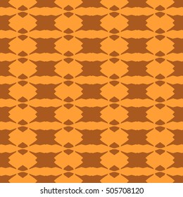 Orange abstract background, striped textured geometric seamless pattern
