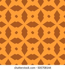 Orange abstract background, striped textured geometric seamless pattern