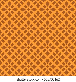 Orange abstract background, striped textured geometric seamless pattern