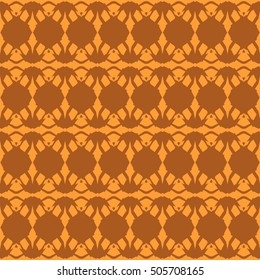 Orange abstract background, striped textured geometric seamless pattern