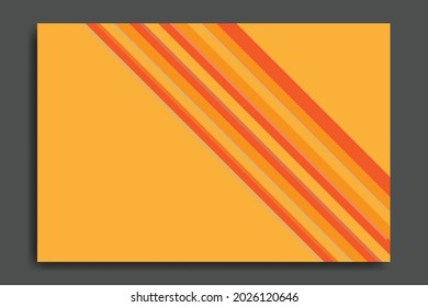 Orange abstract background and stripes. Great background for banner, cover, web, flyer, smartphone, social media, sales template etc