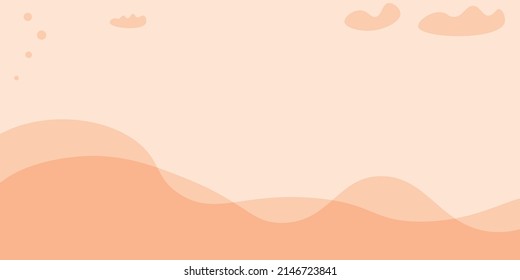 Orange abstract background, Summer background and banner with water, splash and waves in vector abstract shape minimal abstract vector, illustration